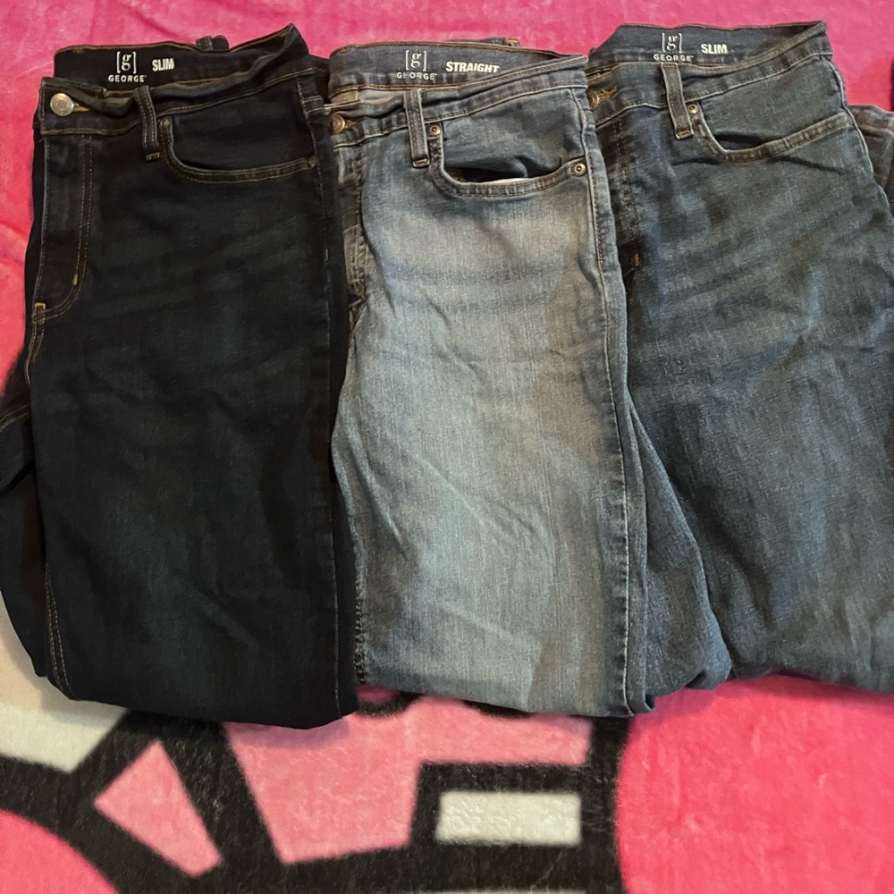 Bundle of 3 George Men’s Jeans – Size 31x30 (Slim & Straight Fit)